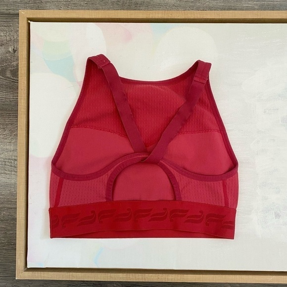 Fabletics Red High Neck Sports Bra XS - Picture 4 of 6